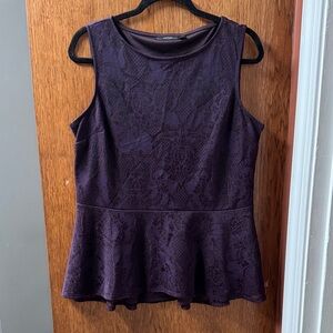 Apt. 9 Deep Purple Lace Tank Top